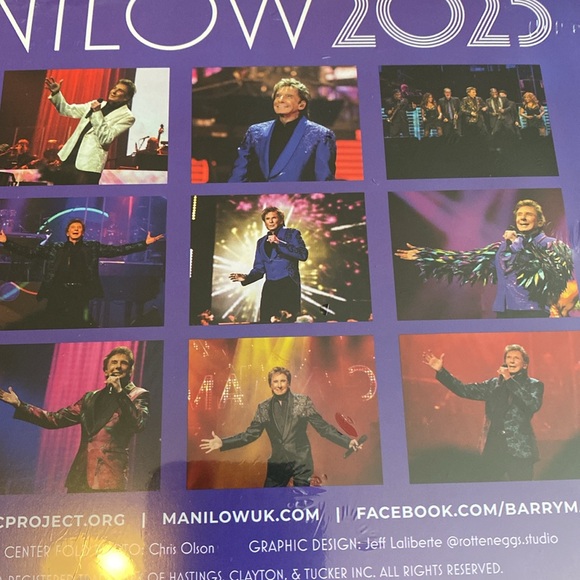 🎤🎶Barry Manilow🎶🎤 2025 Calendar New / Unopened / 12 Months - Size 8.5” X 11” - Picture 3 of 10